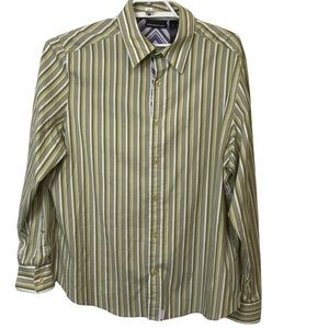 DKNY Mens Long Sleeve Multi Color Shirt Size XL